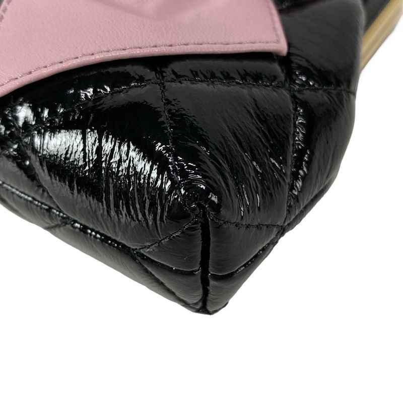 Chanel Shoulder Bag Matelasse Ap4028 Black And Pink Chain Shoulder / Vintage