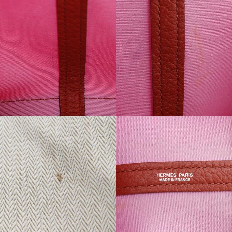 Hermes Garden Party PM Toile Officier Pink/red Y Ladies Tote Bag