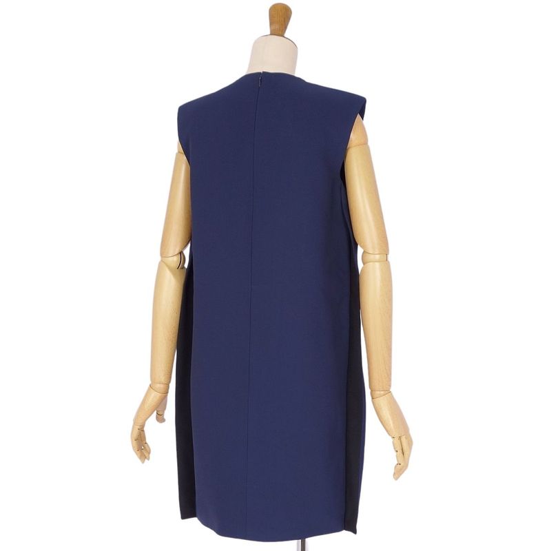 Celine Dress Phoebe Period Sleeveless Zip Up Top Women's 36 (S Equivalent) Navy