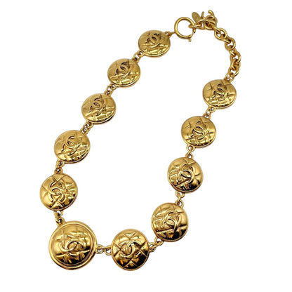 Chanel Necklace CC Logo Quilted