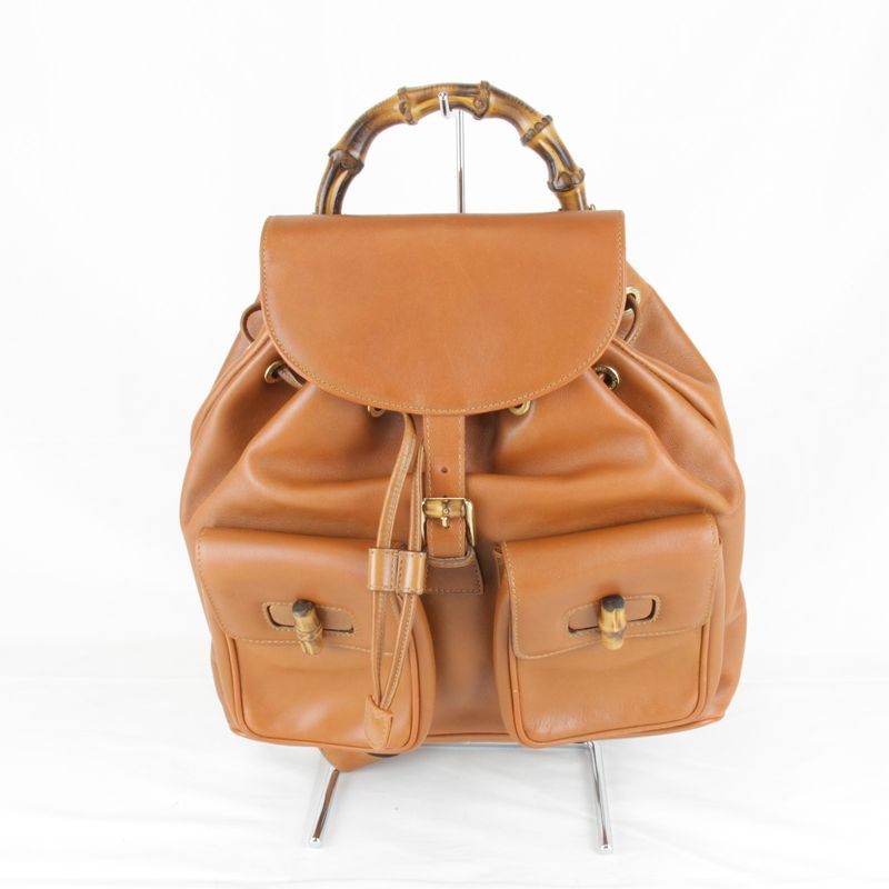 Gucci 003 58 0016 Bamboo Backpack/daypack Leather Women