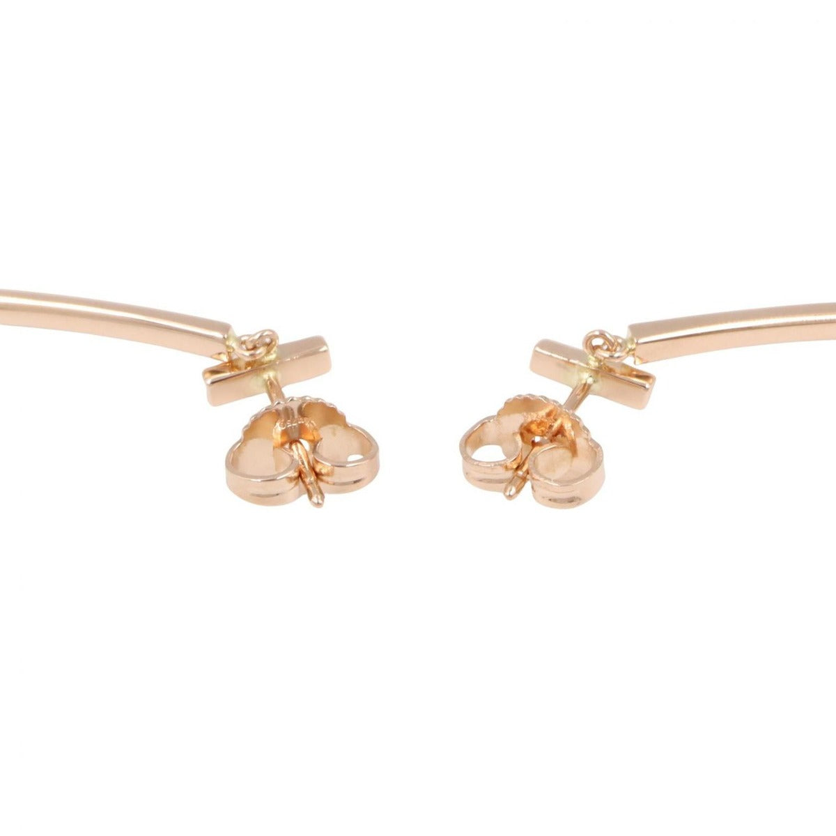 Tiffany & Co. Earrings T Wire Bar 18K Pink Gold — view 2