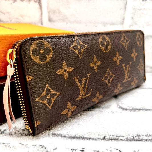 Louis Vuitton Monogram Portefeuille Clemence Rose Valley Wallet