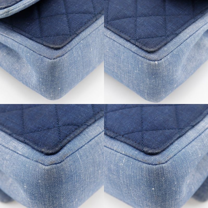 Chanel Chain Shoulder Matelasse Double Chain Denim Blue Ladies Shoulder Bag