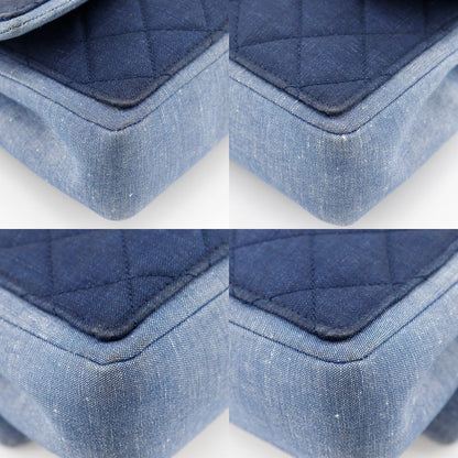 Chanel Chain Shoulder Matelasse Double Chain Denim Blue Ladies Shoulder Bag