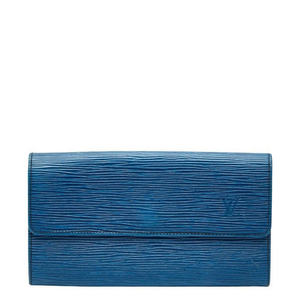 Louis Vuitton Epi Pochette Porte Monet Cles Toledo Blue Leather