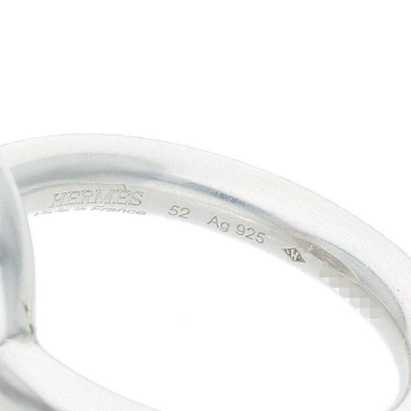 Hermes Echape GM Silver Ring Men's 10