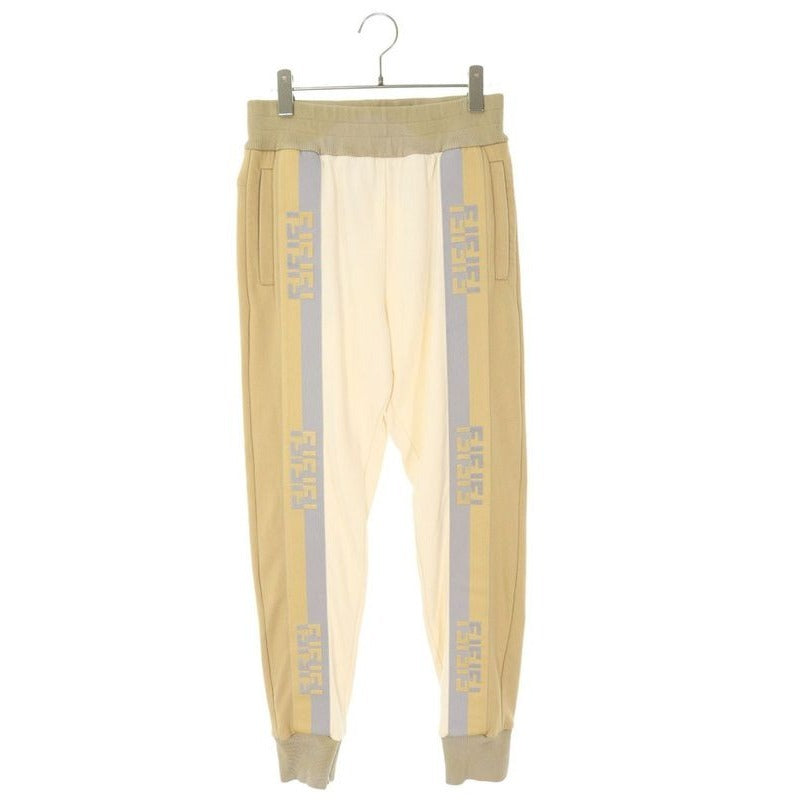 Fendi Fab 562 A529 FF Logo Bicolor Sweatpants Long