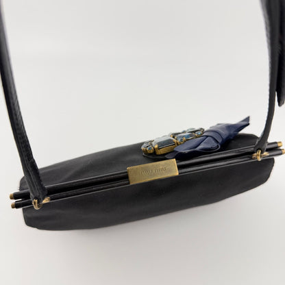 Miu Miu Handbag Black Satin Vintage — view 14