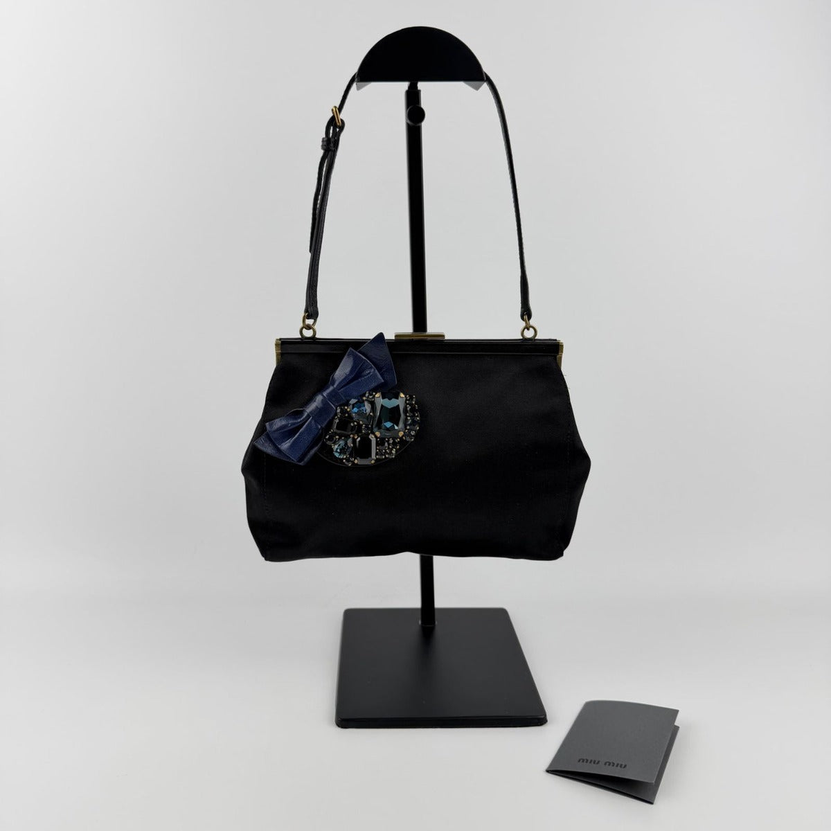 Miu Miu Handbag Black Satin Vintage — view 2