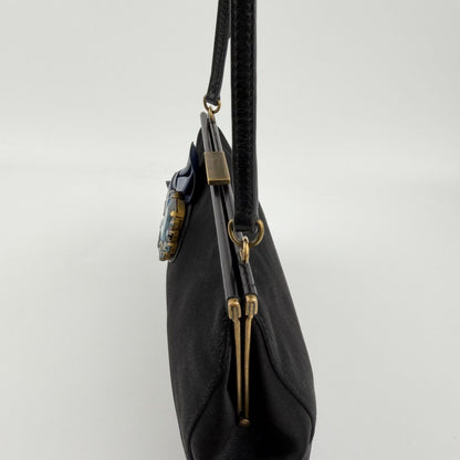 Miu Miu Handbag Black Satin Vintage — view 6
