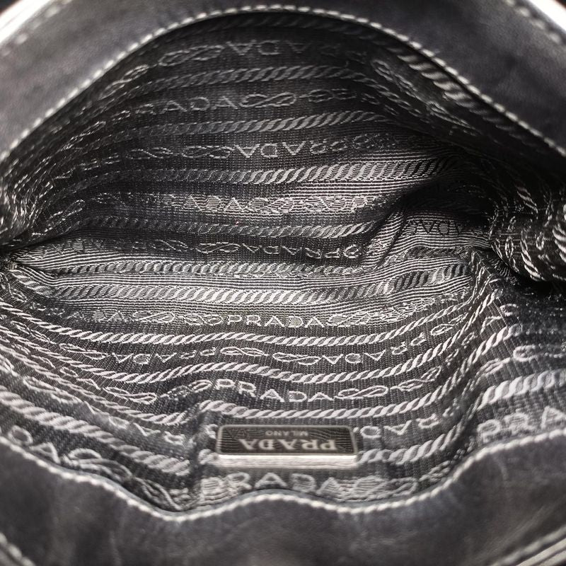 Prada Patina City Chain Black Saffiano Leather 1bd009204