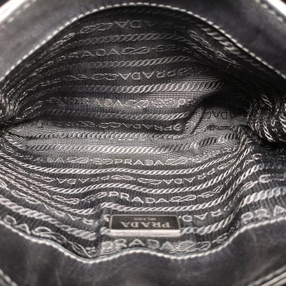 Prada Patina City Chain Black Saffiano Leather 1bd009204