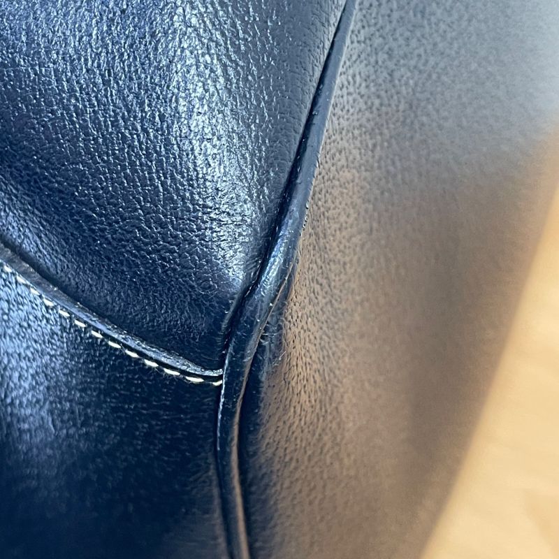 Prada Shoulder Bag Leather Black with Tear Inside A25-2693