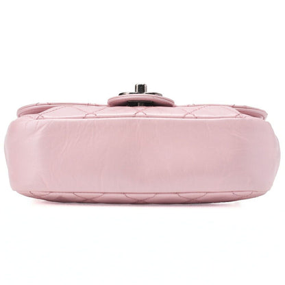 Chanel Chain Shoulder Bag Matelasse Vintage Calf Mini Pink Silver Hardware