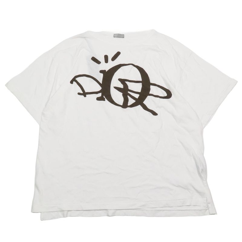 Unused 22aw Dior X Travis Scott Cactus Jack Travis Scott T-Shirt Logo Print Cut