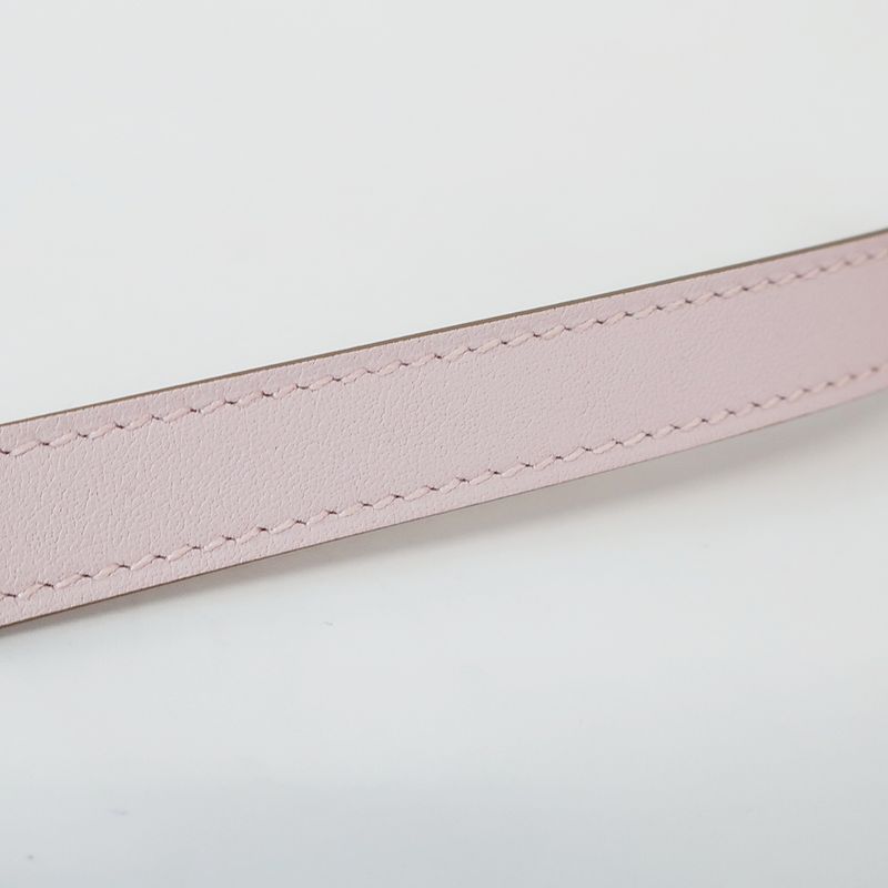 Hermes Kelly Double Tour Bracelet Mauve Peel Gold Hardware B Engraved