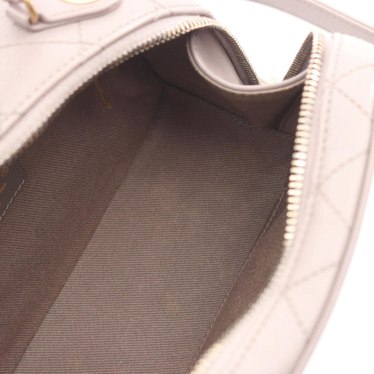 Chanel Shoulder Bag Quilted Gray Leather Top Handle 2-Way — view 7