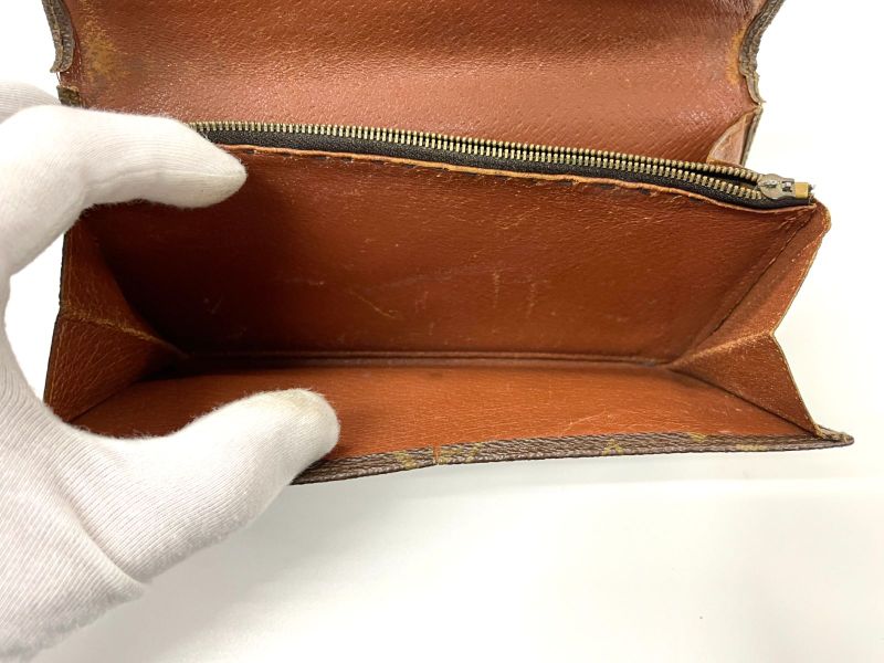Louis Vuitton Monogram Long Wallet Brown Made In France
