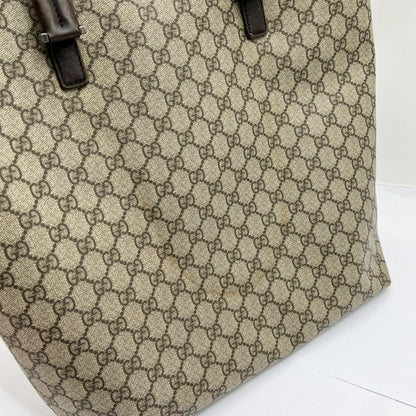 Gucci GG Supreme Tote Bag 108832 Brown