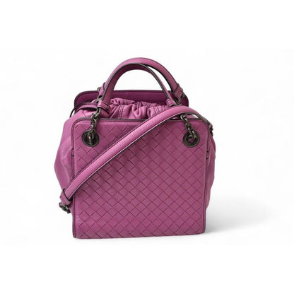 Bottega Veneta Shoulder Bag 2-Way Drawstring Purple