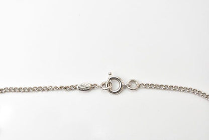 Chanel Necklace Pendant Chanel Coco Mark CC Rhinestone Silver White