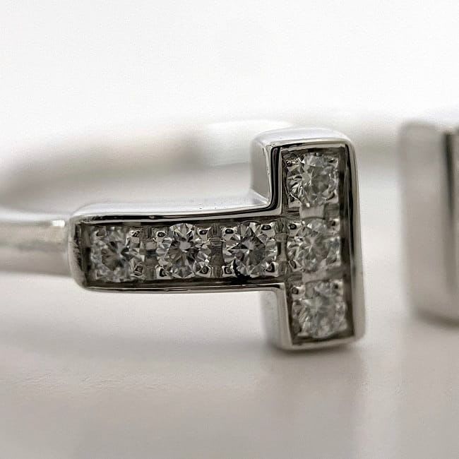 Tiffany & Co Twire Diamond Ring White Gold Wg