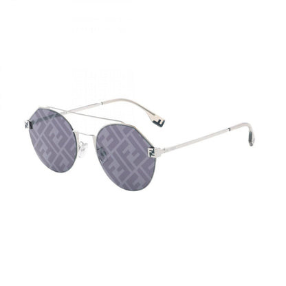 Fendi Sunglasses FF Pattern Silver Brown — view 2