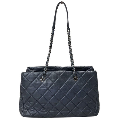 CHANEL Paris-Dubai Calfskin Quilted Medium Coco Soft Tote Navy