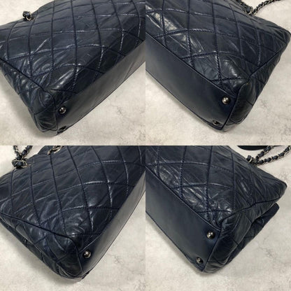 CHANEL Paris-Dubai Calfskin Quilted Medium Coco Soft Tote Navy