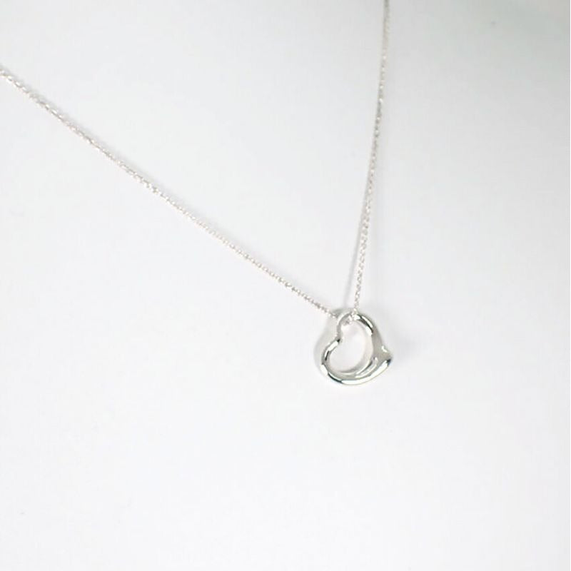 Tiffany & Co 925 Open Heart Pendant Necklace — view 3