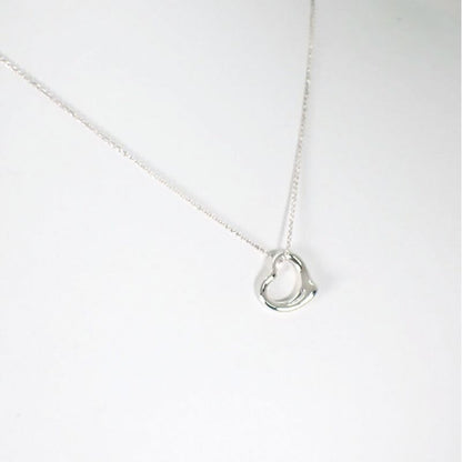 Tiffany & Co 925 Open Heart Pendant Necklace — view 3