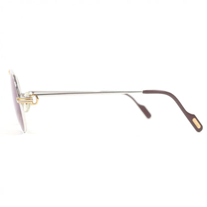 Cartier Vintage Trinity Two Bridge Sunglasses Eyewear Silver Gold Borde — view 3