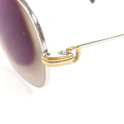 Cartier Vintage Trinity Two Bridge Sunglasses Eyewear Silver Gold Borde — view 7