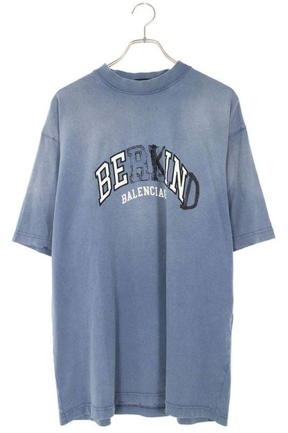 Balenciaga 23AW 764235 Tpvd5 BE KIND Print Damaged T-shirt Men's S