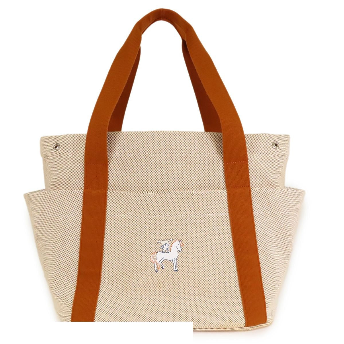 Hermes Mother's Cabriole Biscuit Cotton Tote Bag — view 5