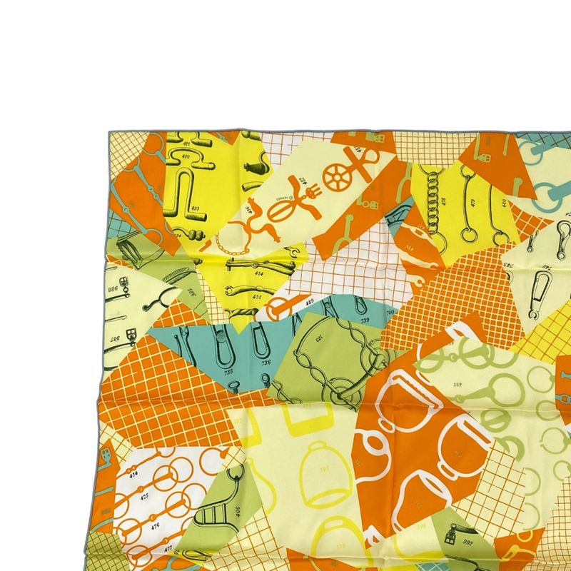 Spring-summer 2023 Hermes Scarf Silk LES Petits Papiers Multicolor