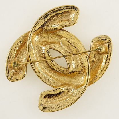 Chanel Coco Mark Matelasse Gold Plated Ladies 32.4g Brooch