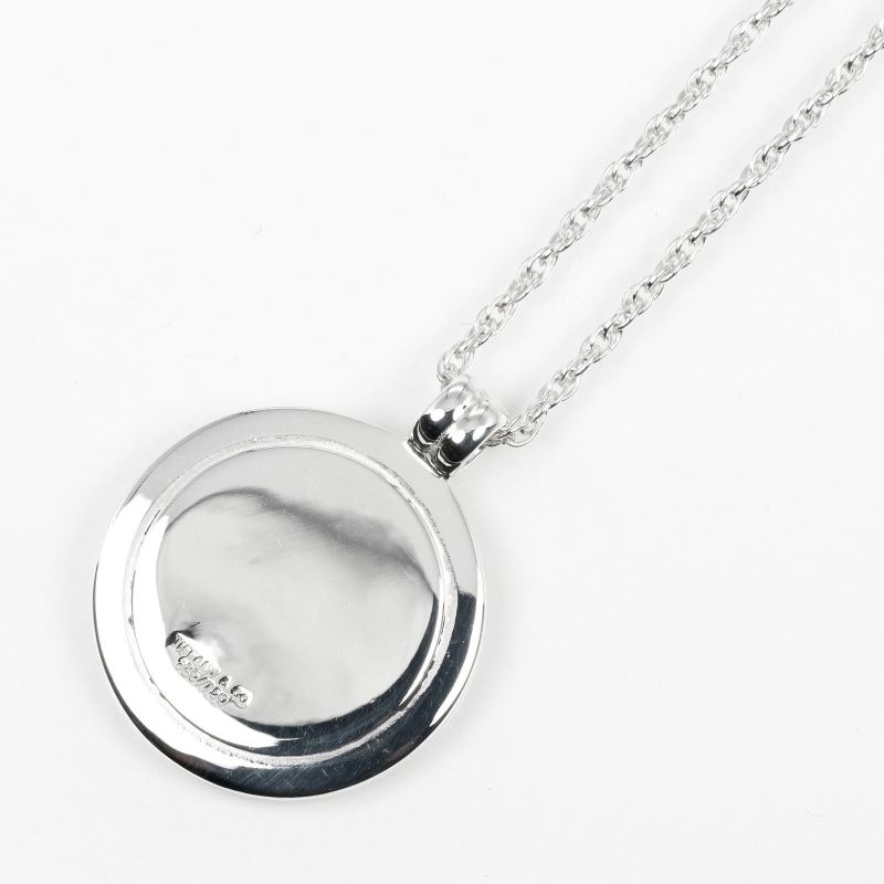 Tiffany & Co T&C Coin Silver 925 X 18K Yellow Gold Ladies 14.3g Necklace