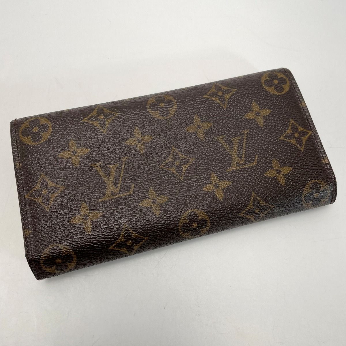 Louis Vuitton Pochette Portomone Credit M61725 Brown Long Wallet