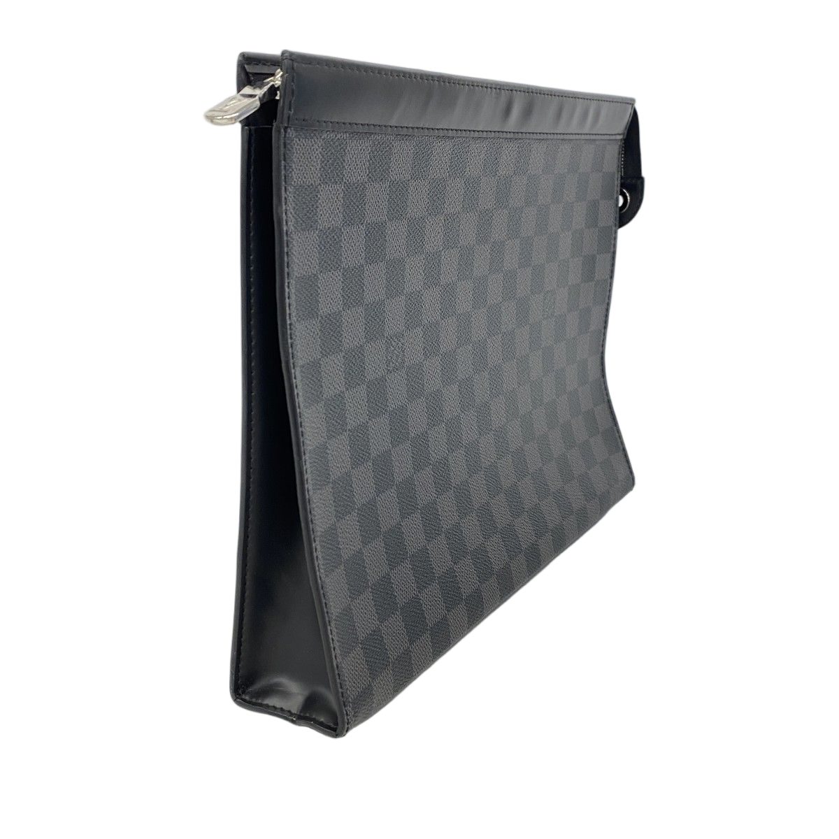 Louis Vuitton Clutch Damier Graphite Pochette Voyage GM Black Gray — view 2