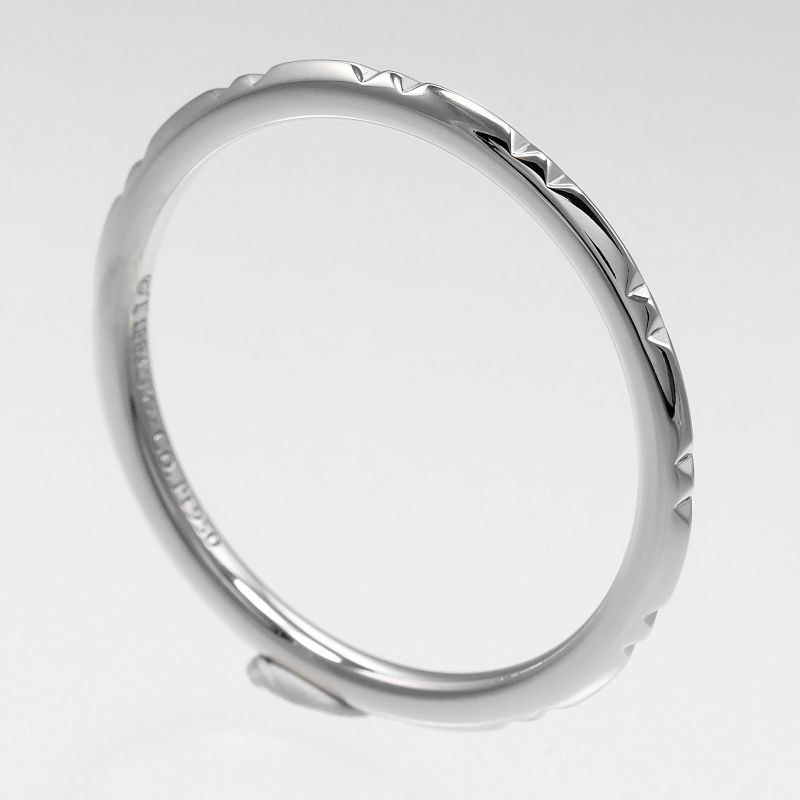 Tiffany & Co True Band 1.5mm (0.06in) Model Pt950platinum 19.5 Men's 3.28g Ring