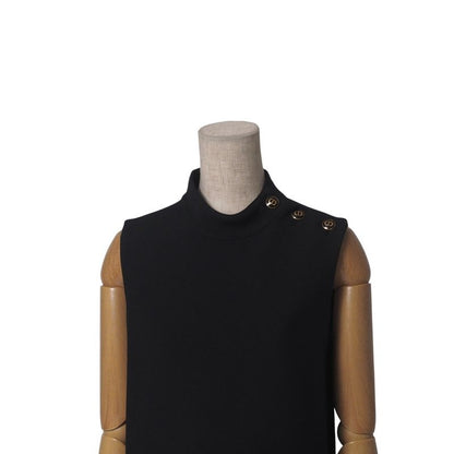 Christian DIOR Dress Size 38 CD Logo Button Sleeveless Dress Made In Italy