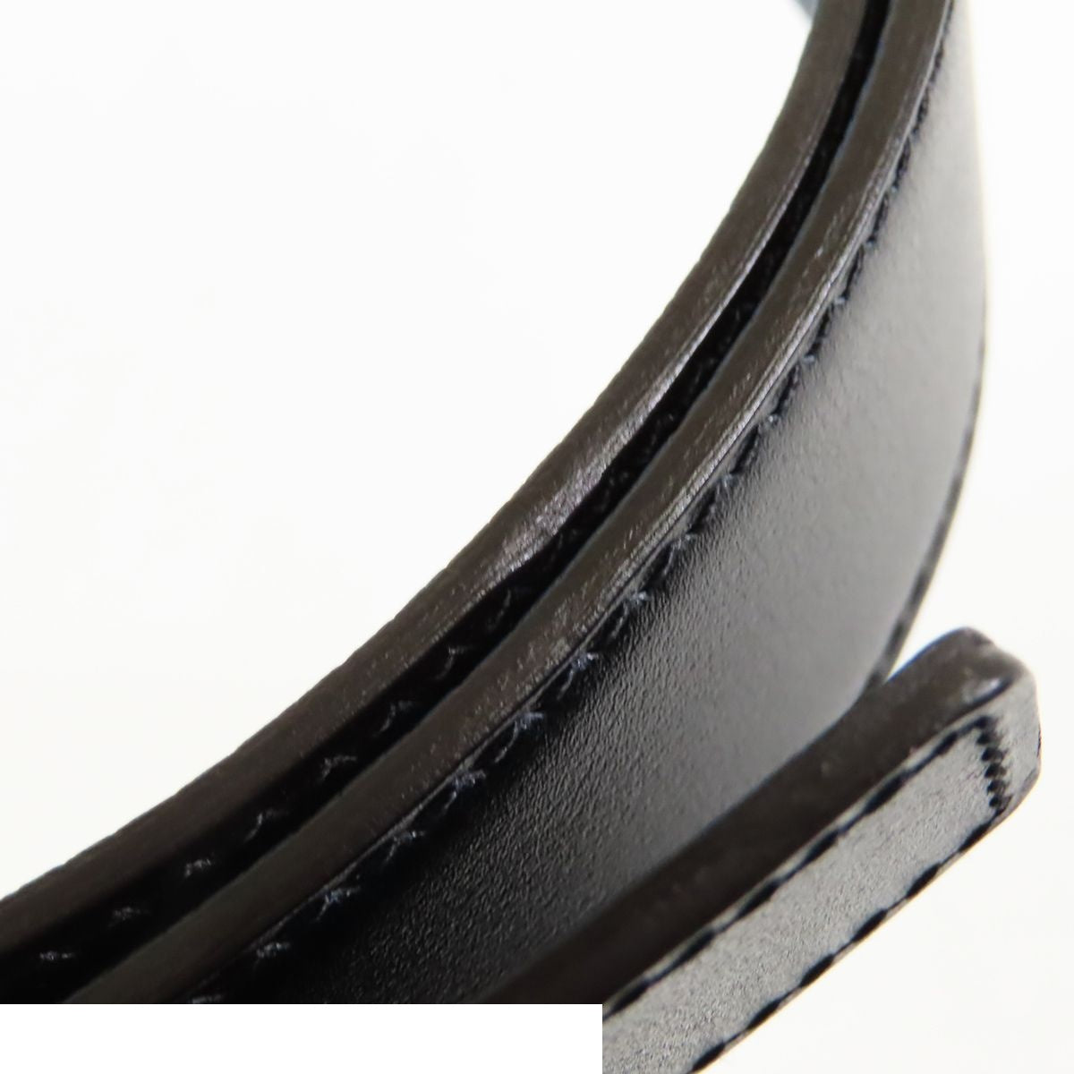 Hermes Constance H Belt Black Blue Deplus Silver Box Calf Togo Reversible Hair — view 6