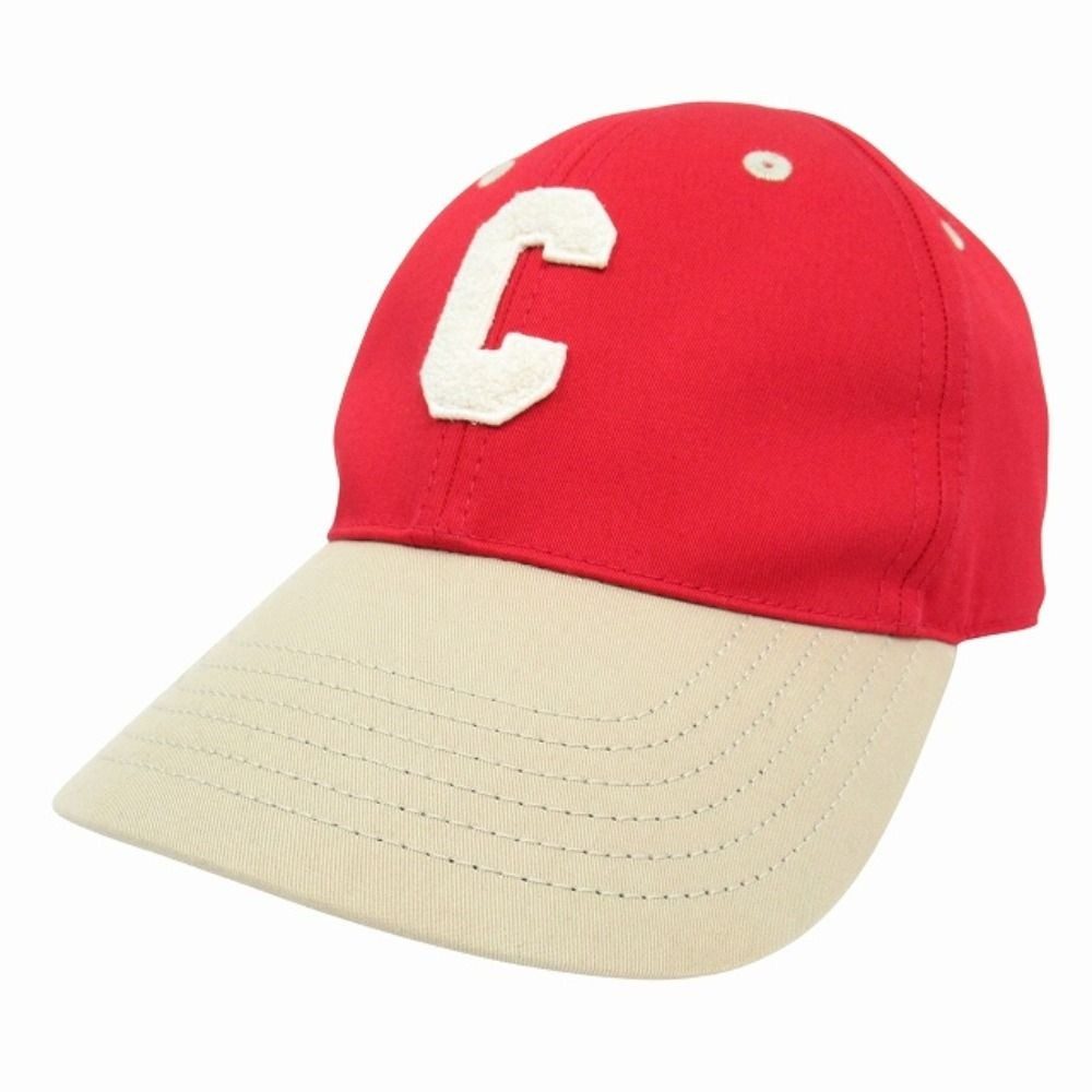 Celine Baseball Cap Hat 6 Panels Clogo Red Beige