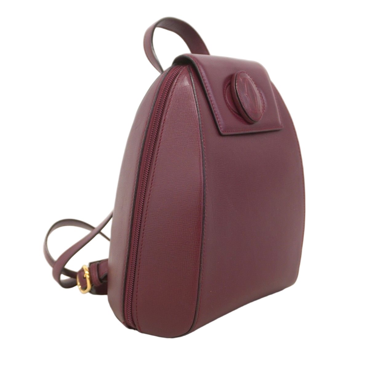Cartier Backpack Must Leather Bordeaux Gold — view 2