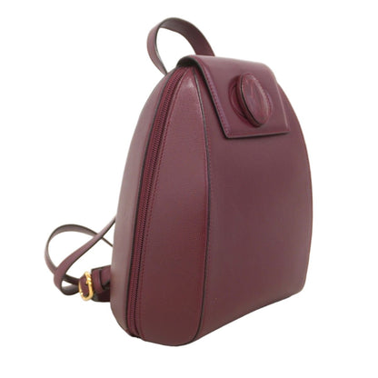 Cartier Backpack Must Leather Bordeaux Gold — view 2