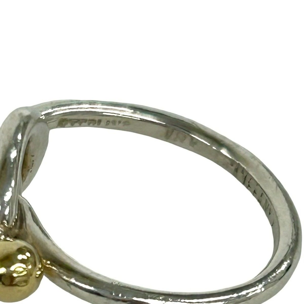 Tiffany & Co Love Knot Ring 18k Silver Yellow Gold — view 5