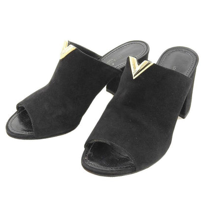 Louis Vuitton 2016 Item Essential V Suede Leather Open Toe Sabo Sandals Mules