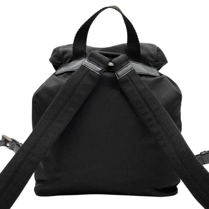 Prada Nylon Tessuto Backpack Saffiano Leather Shoulder Bag Purse Tote
